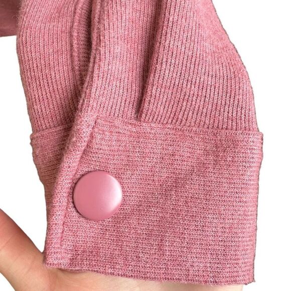 NWTHippie Rose Washed Berry Ribbed Knit Long-sleeve Collared Top - Picture 4 of 7